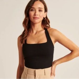 Abercrombie Seamless Rib Fabric Halter Tank